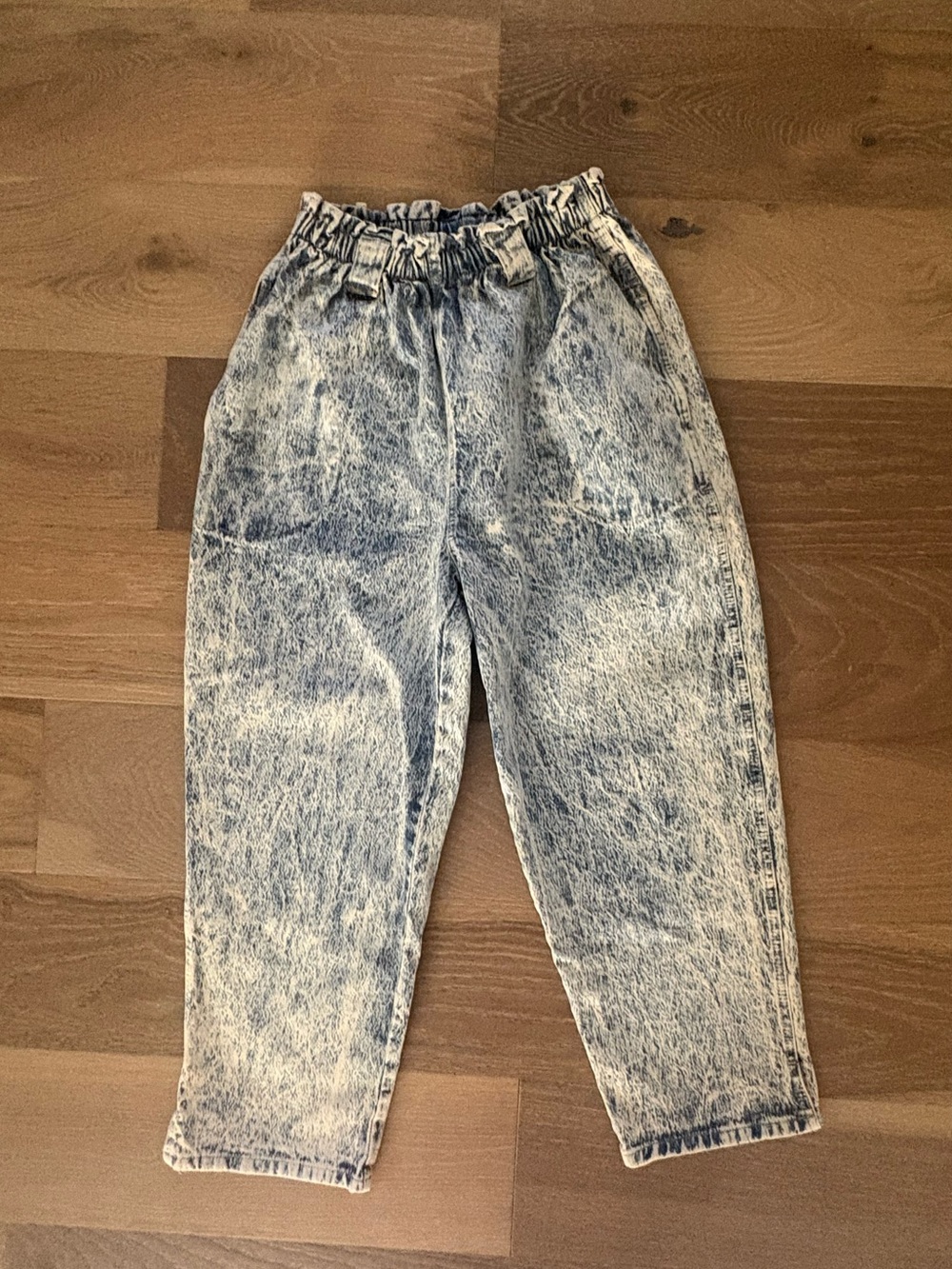 Vintage Women’s Acid Wash Blue Denim Jogger Pants- Giatano Brand